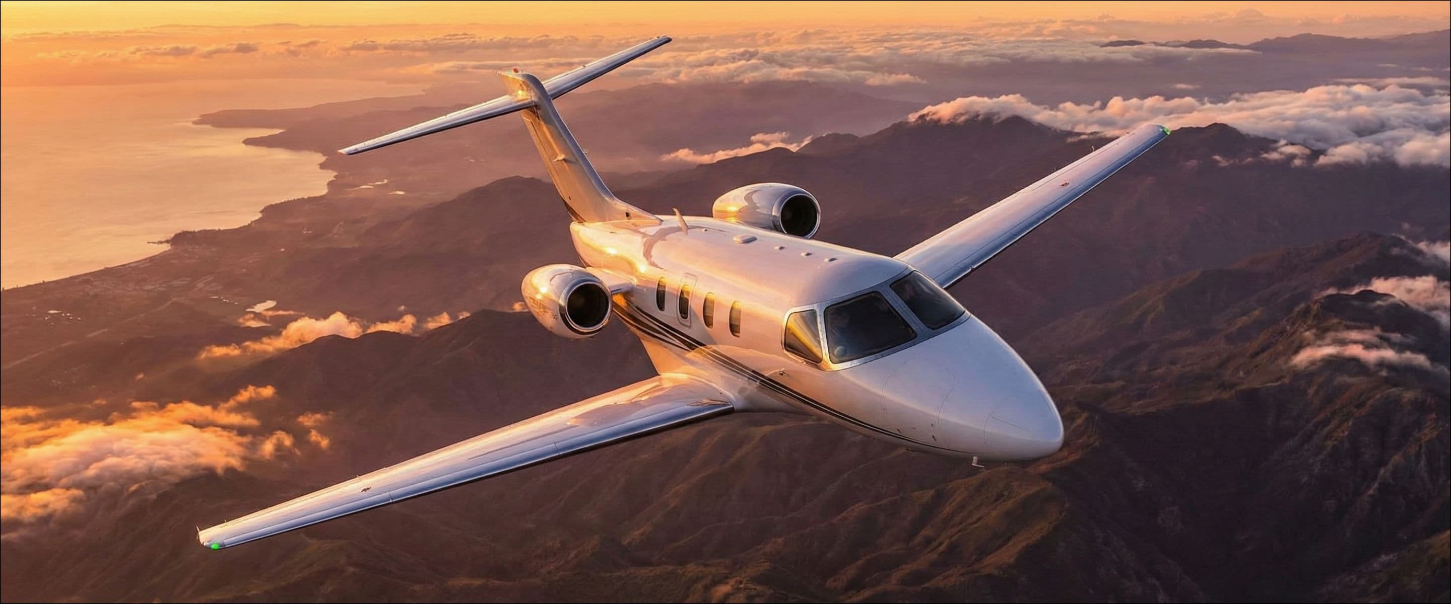 Private jet interior